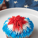 Red White and Blue Red Velvet Firework Cupcakes