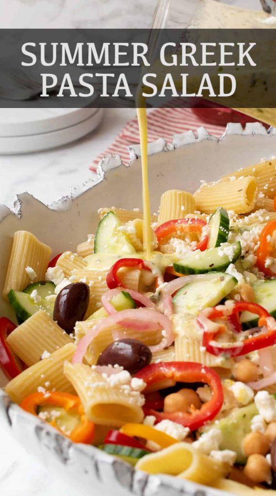 Summer Greek Pasta Salad – Culinary Ginger