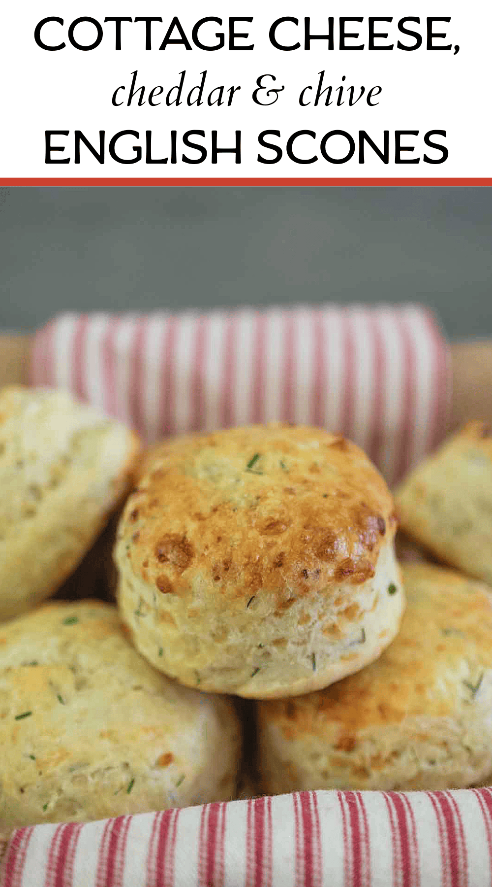 Cottage Cheese, Cheddar and Chive English Scones