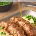 Bangers and Mash with Onion Gravy