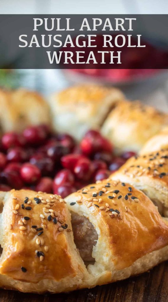 Pull Apart Sausage Roll Wreath